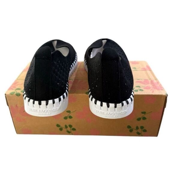 ILSE Jacobsen Hornbaek Tulip 139 Perforated Black Slip-On Shoes EU 39 US 8.5-9 - Picture 4 of 10